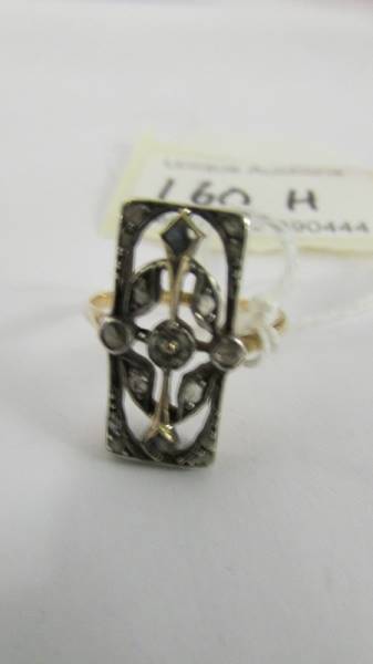 An art deco ring set diamonds, size O. - Image 2 of 2