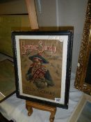 A framed and glazed poster 'Burglar Sandy, Felix Godart'. 33 x 41 cm (collect only).