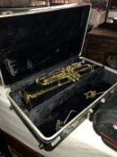 An LA Fleur trumpet imported by Boozey & Hawkes with case
