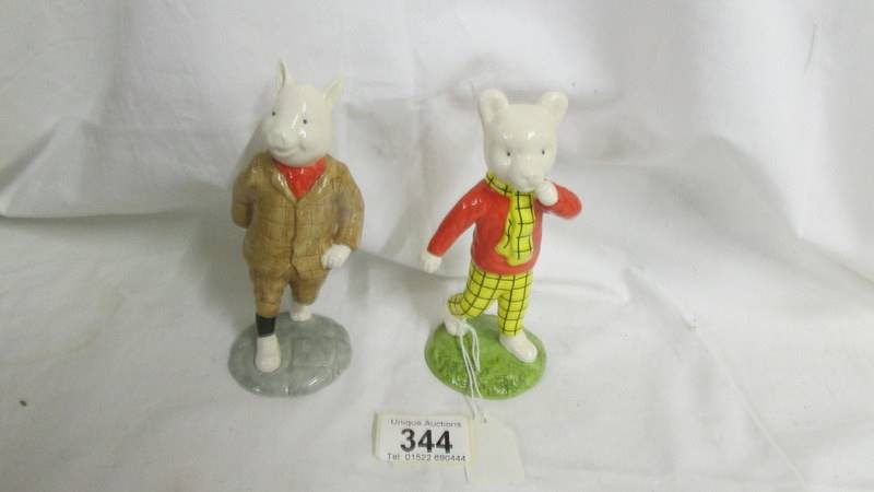 A Beswick limited edition Rupert Bear and Podgy Pig.