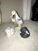 3 Royal Copenhagen duck ornaments