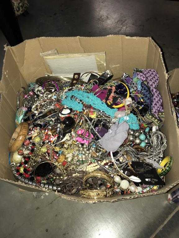 2 large boxes of costume jewellery. COLLECT ONLY - Image 2 of 3