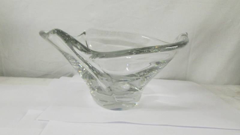 A heavy studio glass bowl. Collect only.