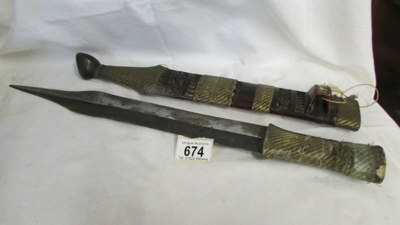 A rare dagger probably from the Shona tribe in Zimbabwe, correct name Shona Batakwa. Not a