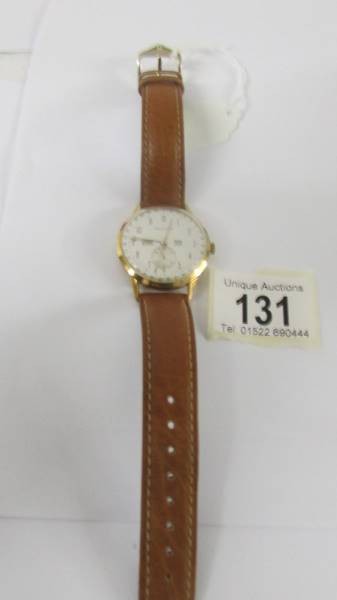 A Movado 18ct gold 1950's gent's wrist watch, fully serviced. Watch is genuine, there is no - Image 2 of 6