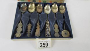 A set of six Chinese silver spoons.