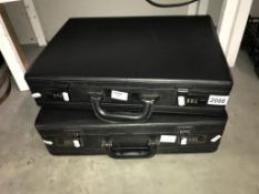 2 briefcases with combination locks