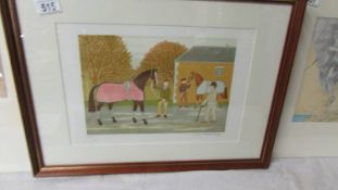 Vincent Haddelsey (1934-2010) Limited edition horse racing themed lithographic print 42/50 (XL11/