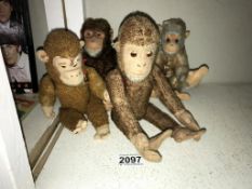4 vintage monkey toys including Hermann