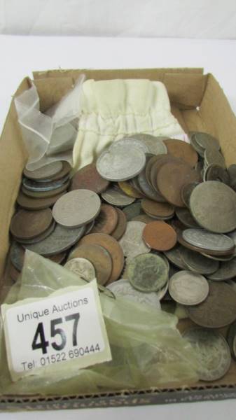 A mixed lot of mostly pre-deciaml UK silver & copper coins, some world coins including small