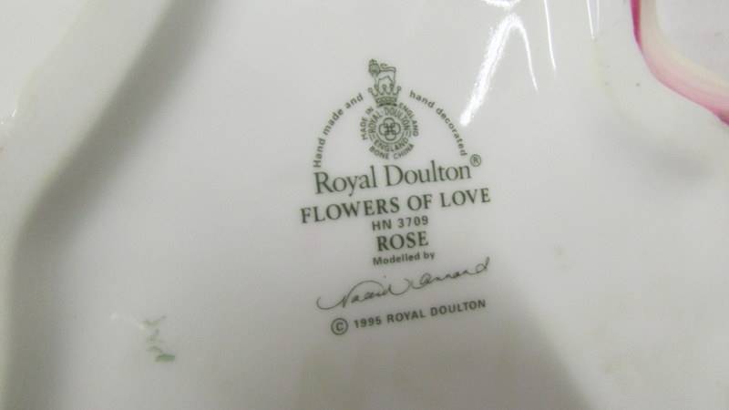 A Royal Doulton Flowers of Love figurine 'Rose', HN3709. - Image 3 of 3