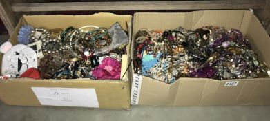 2 large boxes of costume jewellery. COLLECT ONLY