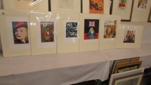 Collection of 6 pop art prints circa 1990s artist's include Andy Warhol x 2, Peter Blake, James