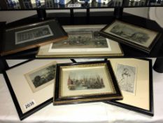 A collection of antique prints. Collect only.
