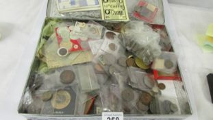 A large tin of assorted coins including Roman, Victorian UK, foreign etc.,