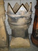 An old chimney pot in good condition, 62 cm tall.