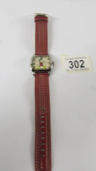 A vintage Mickey Mouse wrist watch.
