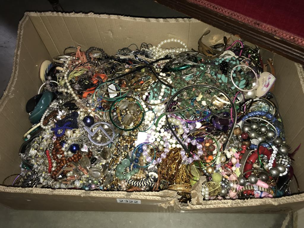 2 large boxes of costume jewellery. COLLECT ONLY - Image 2 of 3