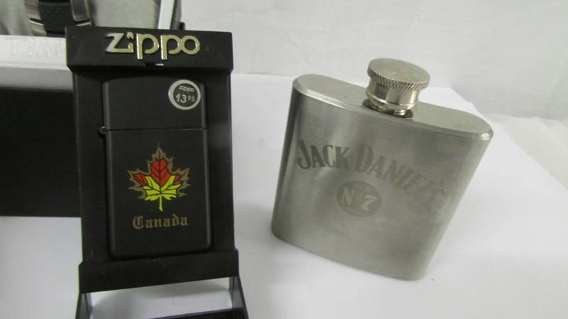 A gent's quartz Timex wrist watch boxed and un-used (working), a Canadian Zippo lighter boxed and - Image 7 of 8