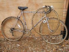 A Puch gent's racing bicycle with spare wheel (a/f corroded). Collect only.