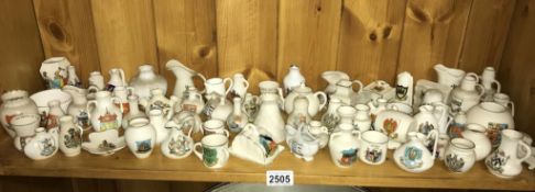 A quantity of crested china including some marked Goss