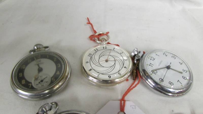 Five assorted pocket watches including a silver full Hunter, London Hallmark & Ingersoll etc. - Image 2 of 3