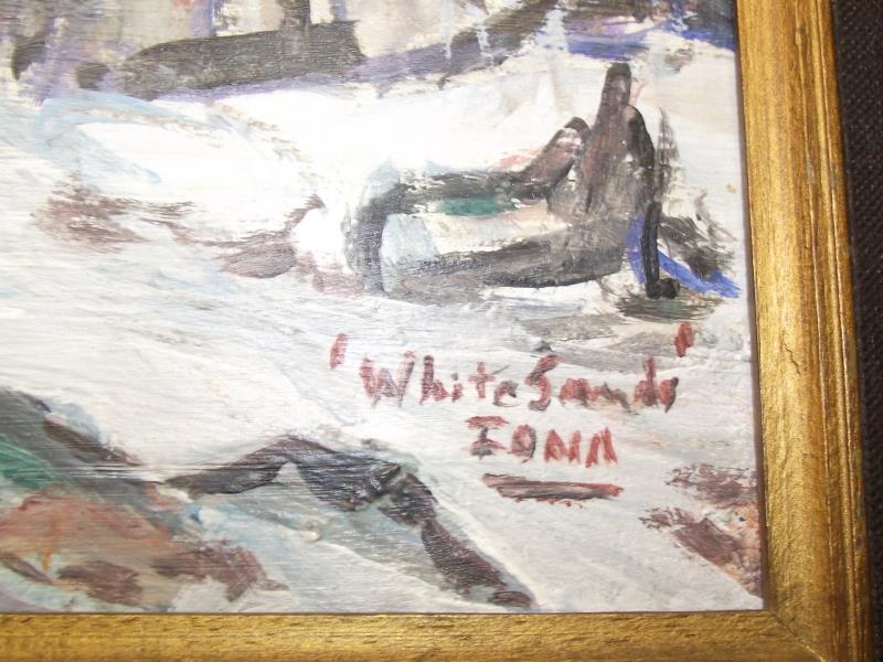 W. Gamon 1983? (1980's) Scottish colourist style acrylic on board 'Whitesands' coastal landscape, - Image 4 of 6
