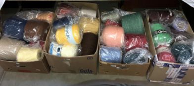 4 large boxes of machine knitting wool. Collect only.