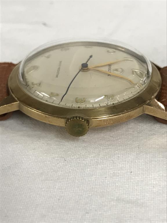 A 9ct gold gent's Rolex wrist watch, marked ALD421309, 13874 Dennison, Made in England for Rolex. - Image 8 of 22