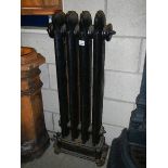 A Victorian cast iron radiator.