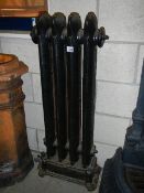 A Victorian cast iron radiator.