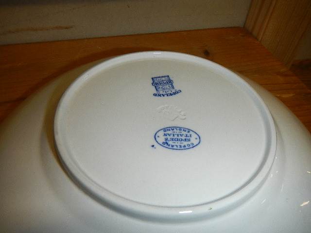 Two shelves of Spode, Enoch Wood etc., blue and white china. - Image 2 of 4