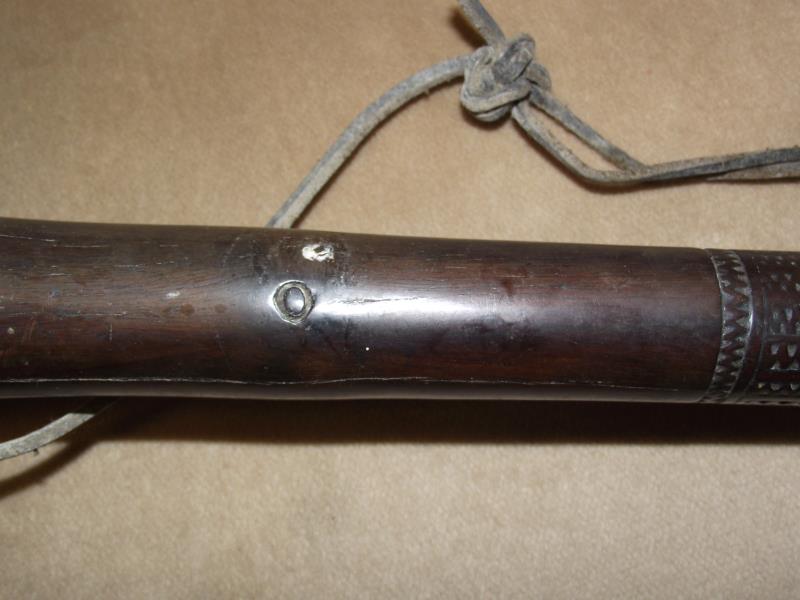 An early 19th century Fijian war club made of iron and wood. overall lenght 42 cm, club end 12 cm - Image 5 of 12