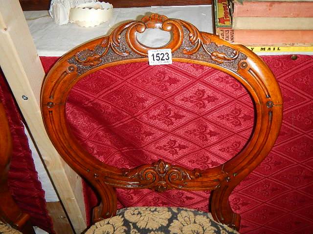 A pair of mahogany cabriole leg chairs. Collect only. - Image 4 of 4
