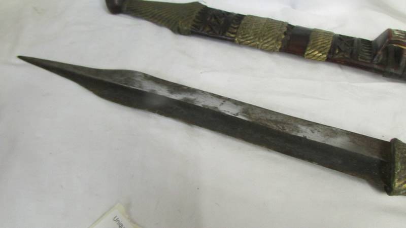 A rare dagger probably from the Shona tribe in Zimbabwe, correct name Shona Batakwa. Not a - Image 3 of 7