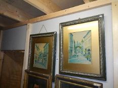 2 framed and glazed Lynton prints (fine framed but one a/f) 59 x 49 cm.