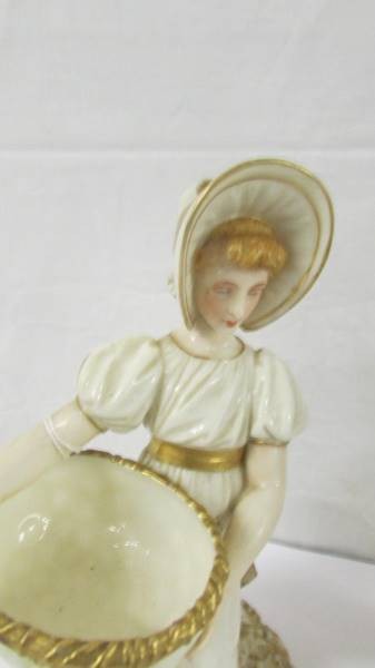 A pair of 19th century Royal Worcester figurines. - Image 4 of 9