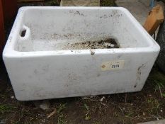 A white ceramic sink. 61 x 45 x 32 cm. Collect only.