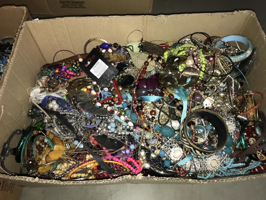 2 large boxes of costume jewellery. COLLECT ONLY - Image 3 of 3