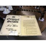 Scrolls by Scroll Masters Coronet cards Ltd 'Love signs' in original presentation folder