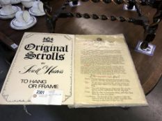 Scrolls by Scroll Masters Coronet cards Ltd 'Love signs' in original presentation folder