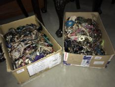 2 large boxes of costume jewellery. COLLECT ONLY