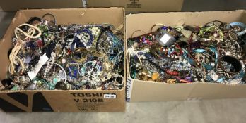 2 large boxes of costume jewellery. COLLECT ONLY