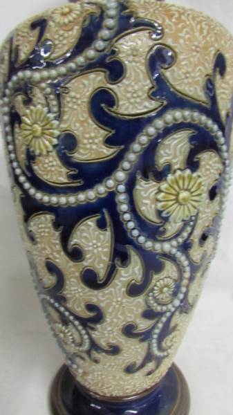 An 11.5" high Doulton vase by George Tinworth. - Image 2 of 4