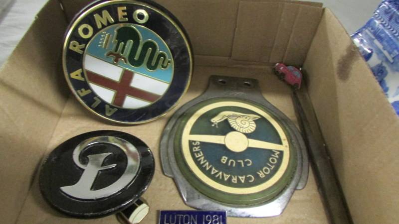 A quantity of car badges, brass radiator cap etc., - Image 2 of 3