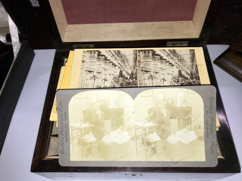 A good Victorian stereoscopic viewer marked with Crown Treasury, complete with box of cards. in - Image 11 of 33