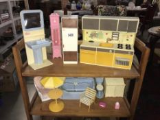 A quantity of Sindy vintage furniture