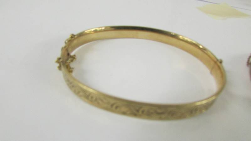 Two 9ct gold bangles, 26.5 grams (one has dents). - Image 3 of 3