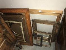 A selection of antique and vintage picture frames. Various sizes, largest 58cm x 78cm Approximately