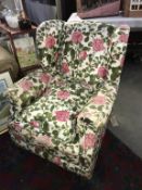 A vintage, horse hair stuffed, arm chair ( in need of covering)